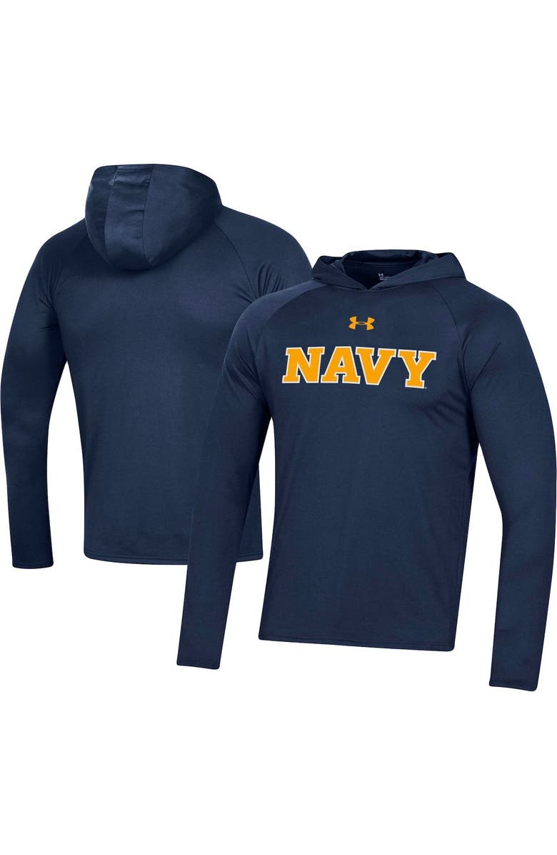 Under Armour Men's Under Armour Navy Navy Midshipmen School Logo Raglan ...