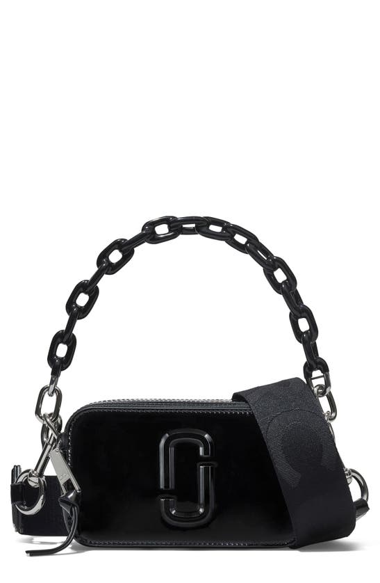 Marc Jacobs The Patent Leather Snapshot Bag in Black