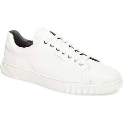 Salvatore Ferragamo Cube Sneaker- White