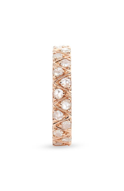 Shop Sethi Couture Stella Diamond Eternity Band In Rose Gold/diamond