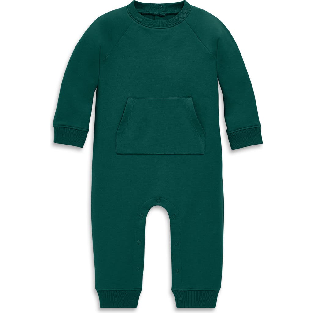 Primary Baby Sweatshirt Romper In Ivy