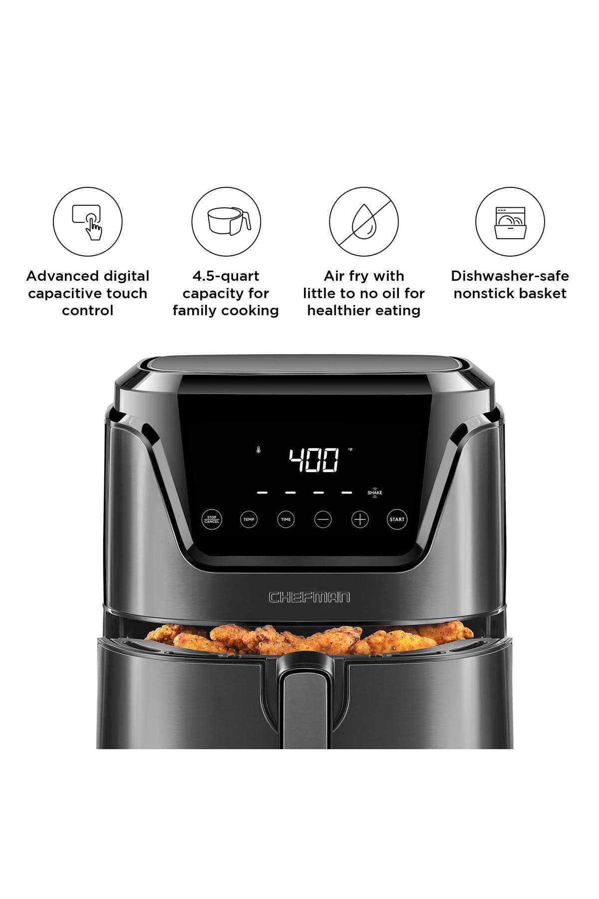 Chefman Home 4.2 Liter Air Fryer In Black ModeSens