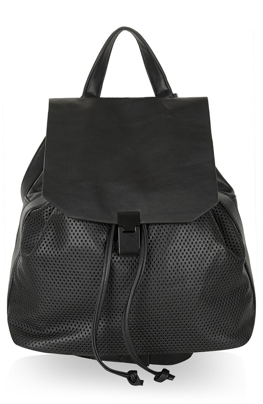 Perforated Faux Leather Backpack Nordstrom