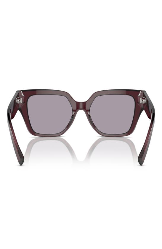 Shop Dolce & Gabbana Dolce&gabbana 52mm Square Sunglasses In Transparent Violet