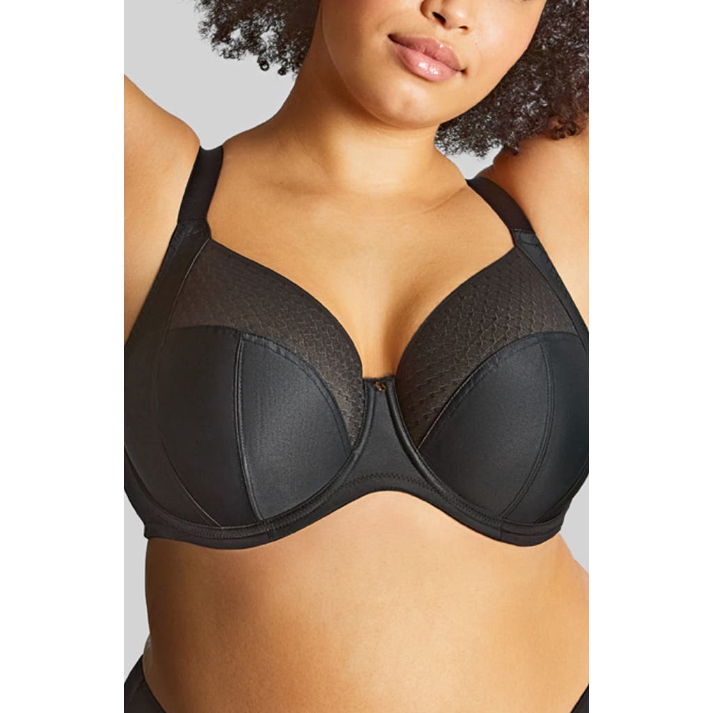 Shop Panache Bliss Underwire Stretch Side Support Bra In Noir