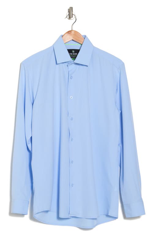 Shop Tom Baine Slim Fit Solid Wrinkle Resistant Performance Stretch Button-up Shirt In Light Blue