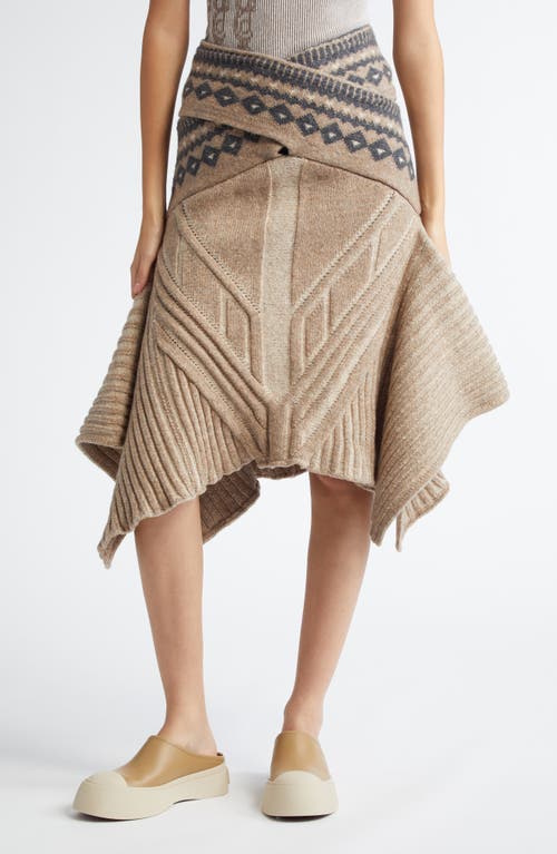 Paolina Russo Möbius Rib Sweater Skirt in Earth 