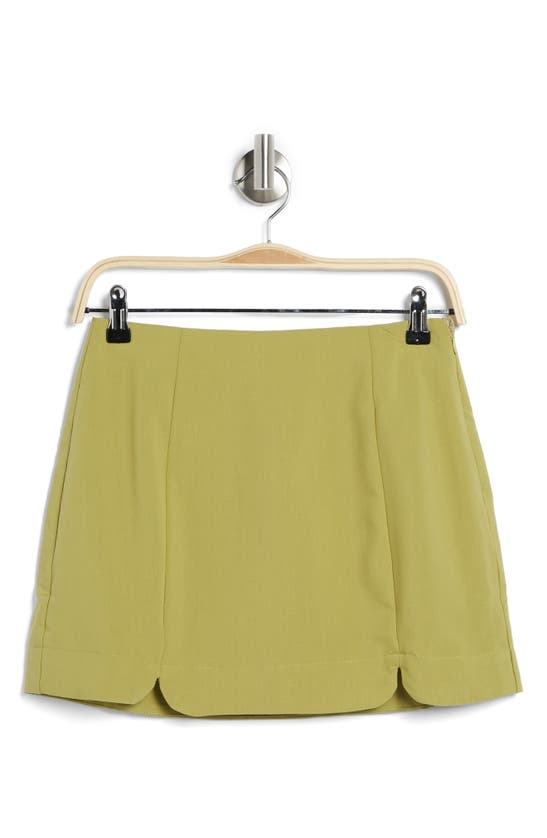 Lulus Rare Charisma Cotton Miniskirt In Lime