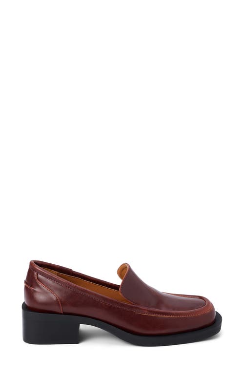 Shop Coconuts By Matisse Professor Block Heel Loafer In Mahogany