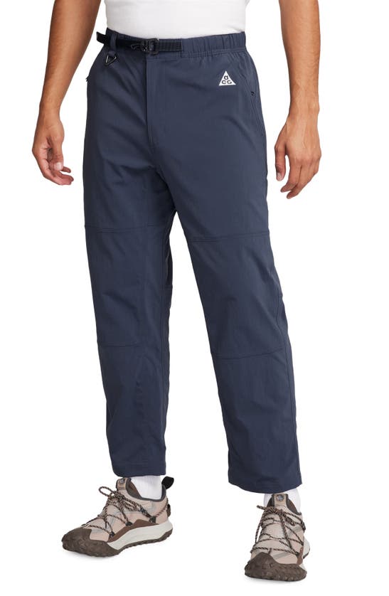 Shop Nike Acg Belted Hiking Pants In Thunder Blue/summit White