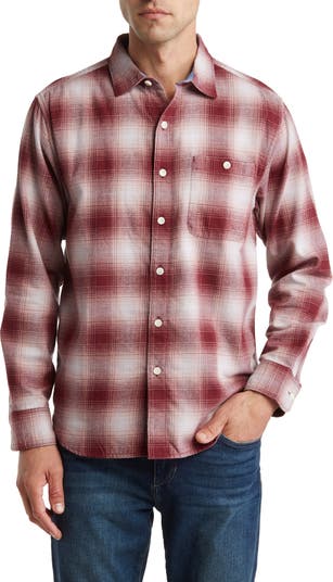 Lucky Brand Men's Long Sleeve Plaid Workwear Cloud Soft Flannel Shirt, Red  Plaid, Medium 