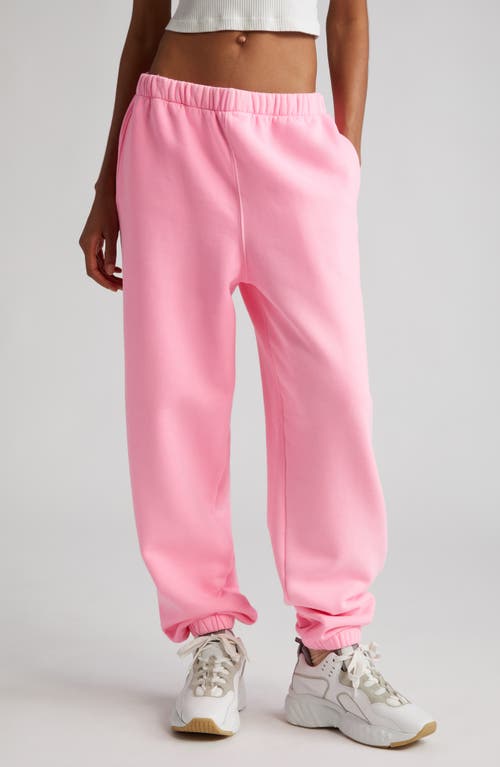 ERL Gender Inclusive Cotton Blend Fleece Joggers in Pink