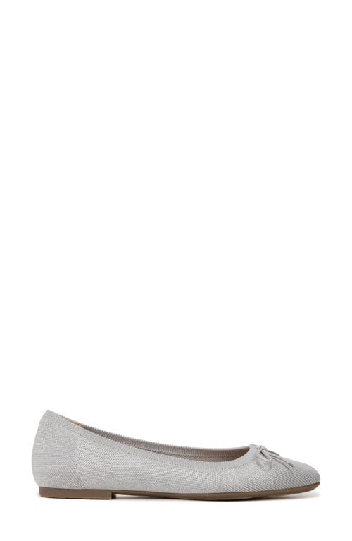 Shop Vionic Klara Knit Ballet Flat In Light Grey/silver