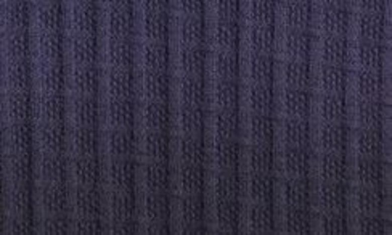 Shop Percival Dip Dab Ribbed Short Sleeve Organic Cotton Cardigan In Blue