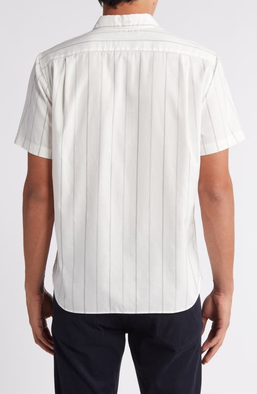 VINCE VINCE SOFT STRIPE SHORT SLEEVE BUTTON-UP SHIRT
