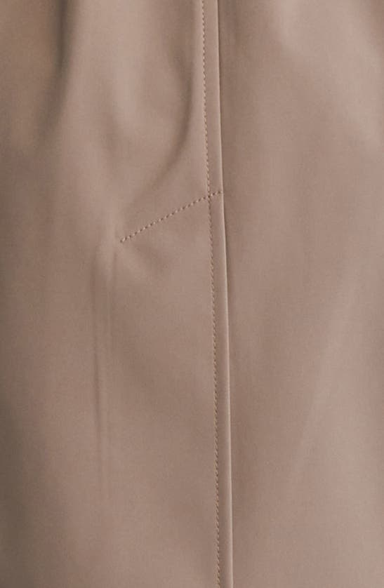 Shop Bcbgmaxazria Oversize Collar Belted Water Resistant Coat In Biscotti