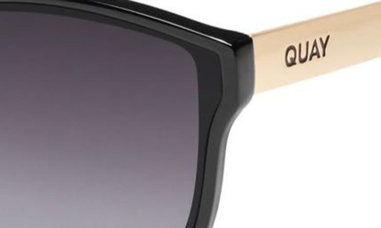 Shop Quay Date Night 54mm Round Sunglasses In Black / Smoke