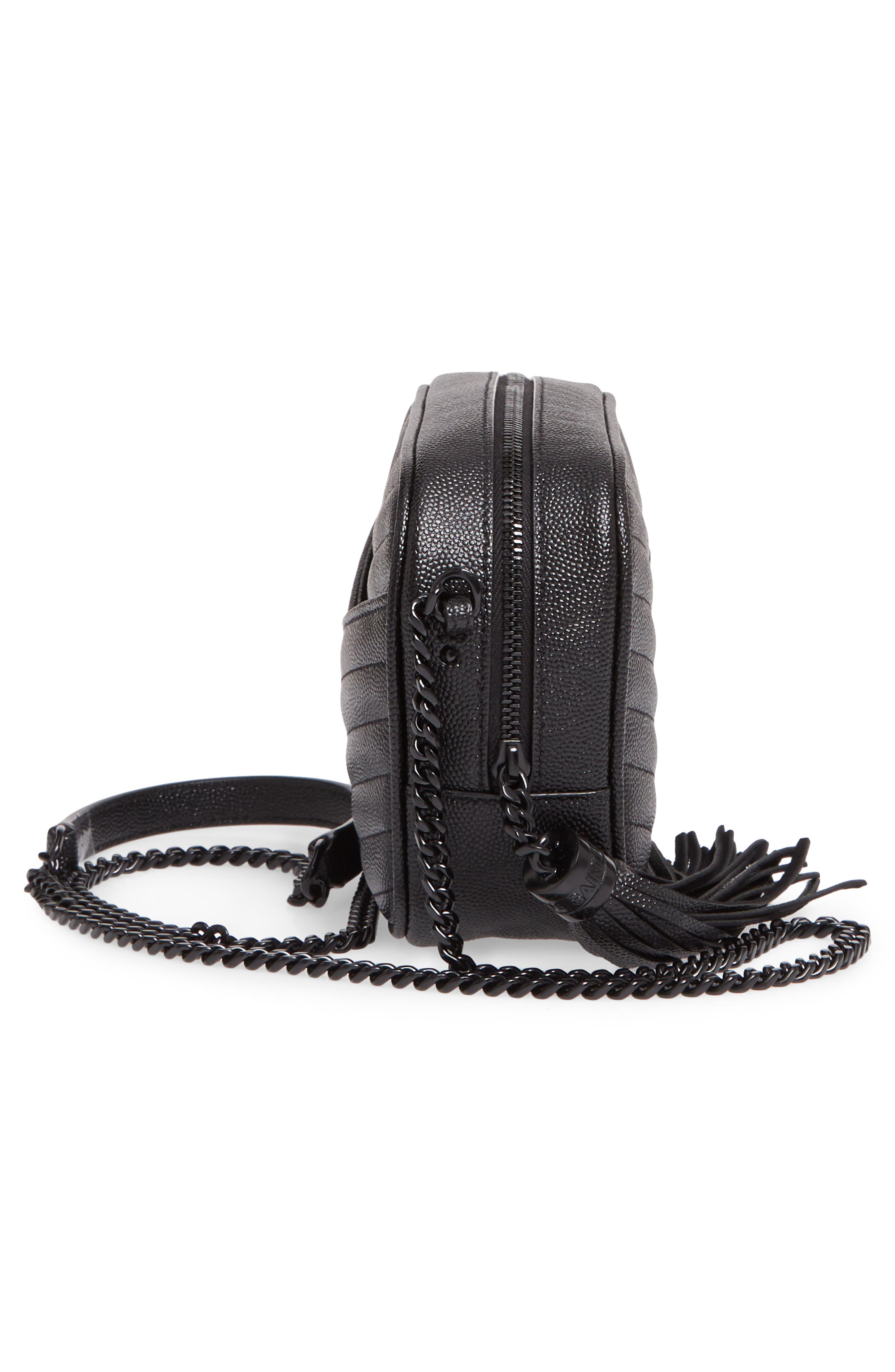 mini lou pebbled leather camera bag