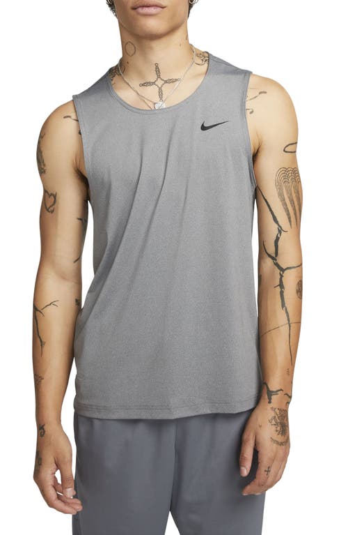Nike Dri-fit Ready Tank In Smoke Grey/heather/black