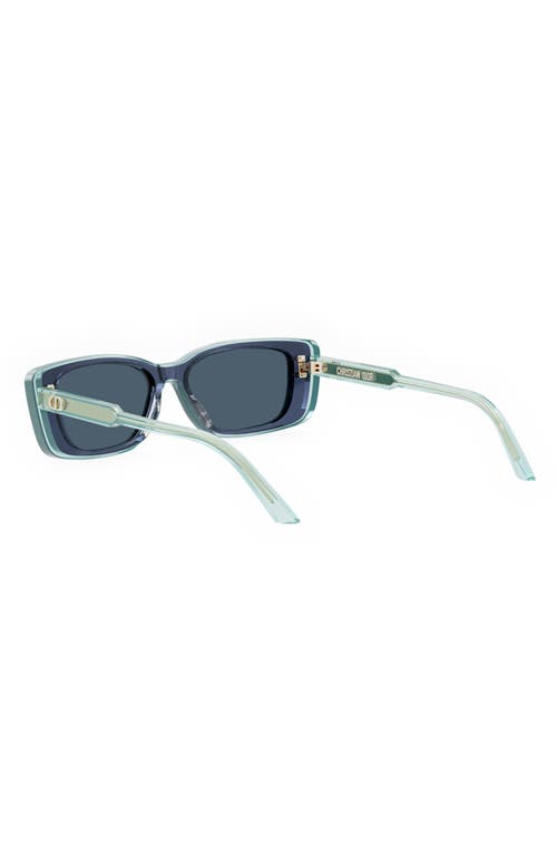 Shop Dior ‘highlight S2i 53mm Rectangular Sunglasses In Shiny Blue/blue