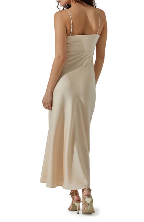 Astr The Label Satin Slipdress In Eggshell