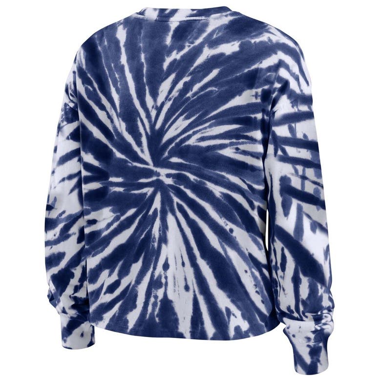 Women's Wear by Erin Andrews Navy Auburn Tigers Tie-Dye Long Sleeve T-Shirt Size: Medium