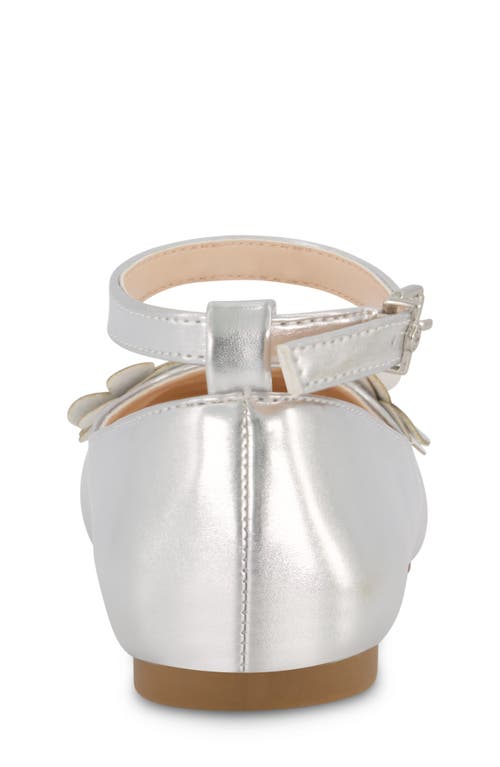 JESSICA SIMPSON JESSICA SIMPSON KIDS' AMY PETAL ANKLE STRAP FLAT