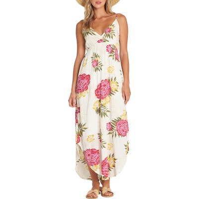 Billabong Like Minded Curve Hem Maxi Dress, Ivory