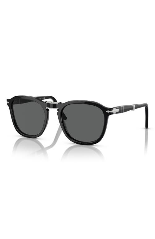 Persol 55mm Polarized Square Sunglasses In Black