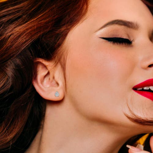 Luvmyjewelry Poire 14k Yellow Gold Cluster Lab Grown Diamond Unisex Earrings In 14k Yellow Gold