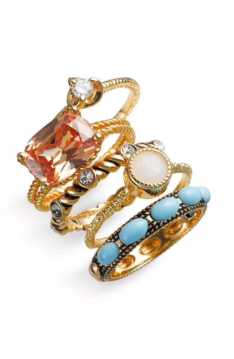 Ariella Collection Mixed Stackable Rings Set Of 5 Nordstrom