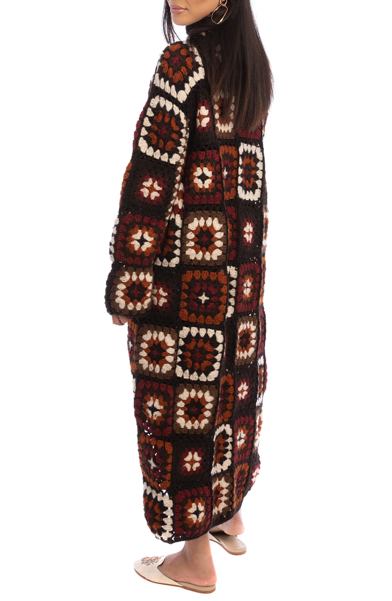 SAACHI Crochet Wool Cardigan Nordstromrack