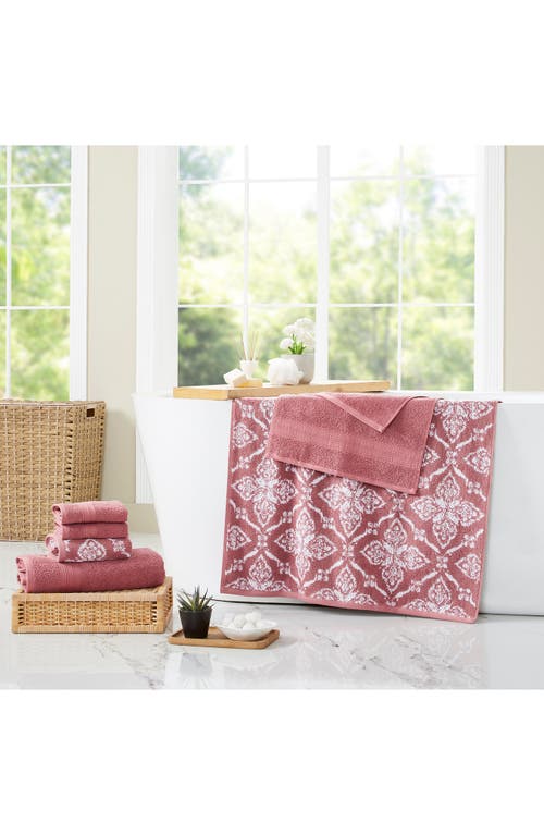 Modern Threads 6 Piece Yarn Dye Towel Set In Rosewood