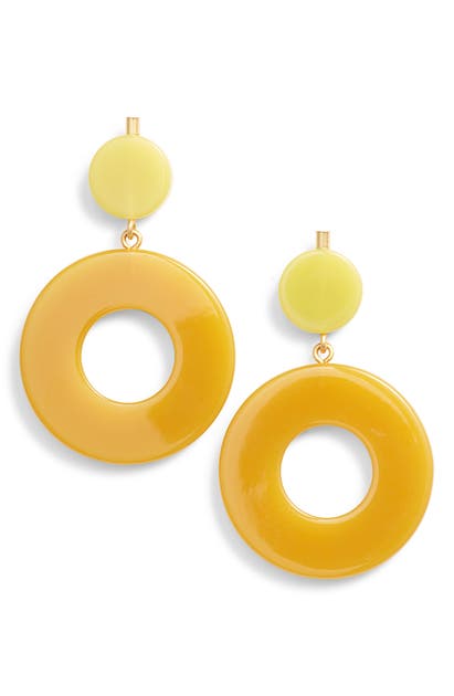 Circle Statement Earrings In Mystic Yellow Multi Circle Statement Earrings In Mystic Yellow Multi