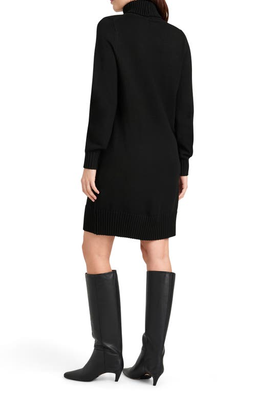 Shop Splendid X Cella Jane Turtleneck Long Sleeve Sweater Dress In Black