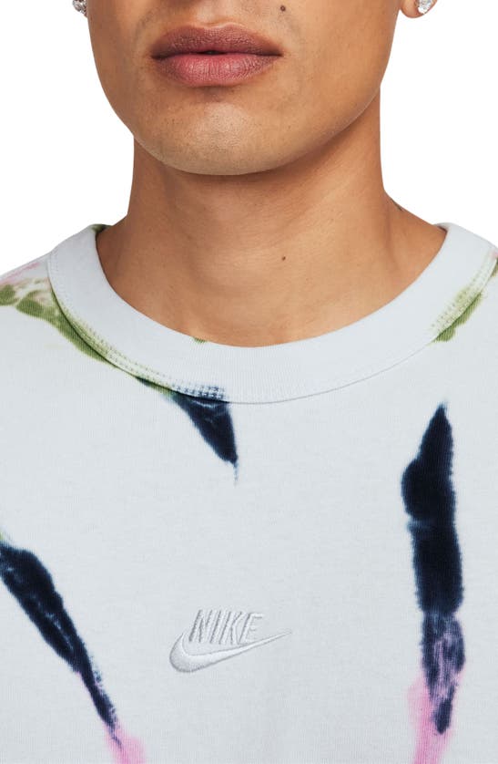 Shop Nike Sportswear Premium Essentials Tie Dye T-shirt In Pure Platinum