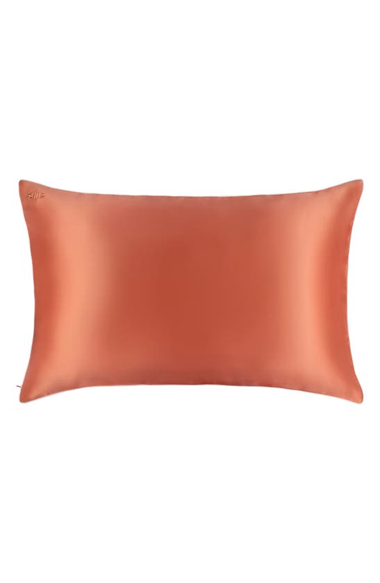 Shop Slip Pure Silk Pillowcase In Coral Sunset