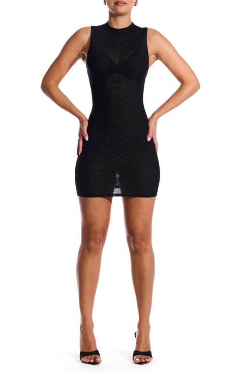 Velvet mini dress Naked Wardrobe Black size 8 US in Velvet - 29811518