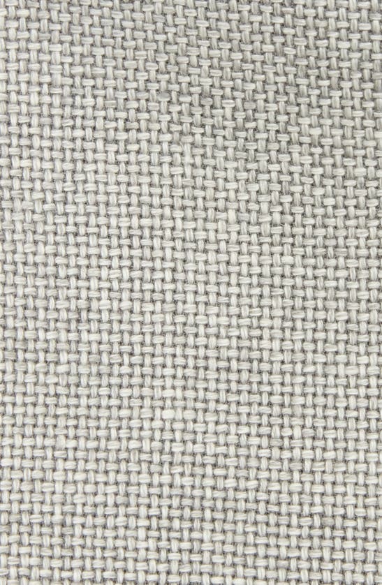 Shop Clifton Wilson Basket Weave Linen Pocket Square In Grey