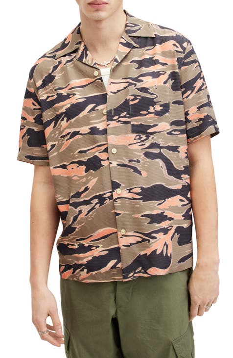 Solar Camo Short Sleeve Ripstop Button-Up Shirt