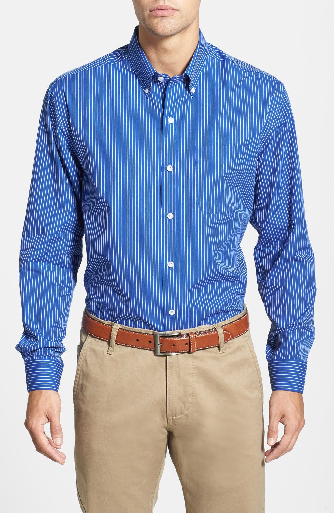 Cutter & Buck 'Epic Easy Care' Classic Fit Vertical Pinstripe Wrinkle