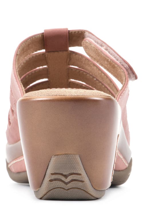 White Mountain Footwear White Mountain Valencia Wedge Sandal In Rosewood/burn/smooth