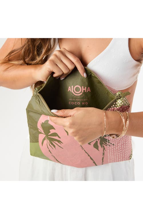 Shop Aloha Collection Medium Water Resistant Tyvek® Zip Pouch In Olive