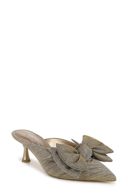 Circus Ny By Sam Edelman Fiona Mid-heel Bow Pumps In Soft Gold