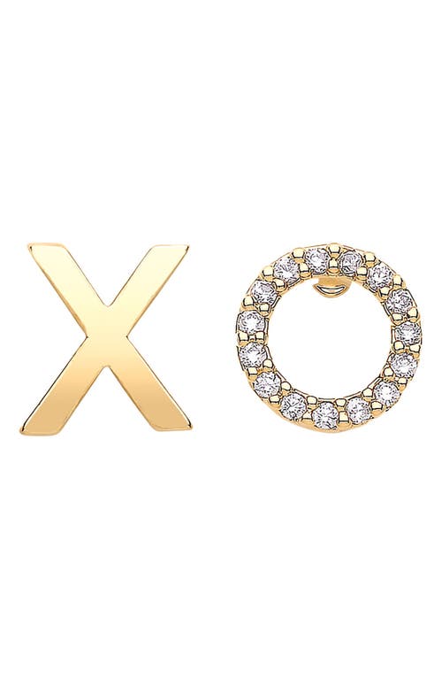 XO Stud Earrings in Gold