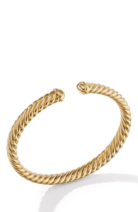 Modern Oval Cablespira® Bracelet in 18K Yellow Gold, 7mm