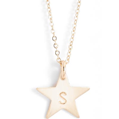 Nashelle 14K-Gold Fill Initial Mini Star Pendant Necklace