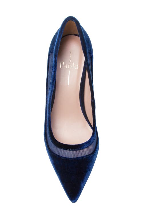 Linea Paolo Perline Pointed Toe Pump In Navy