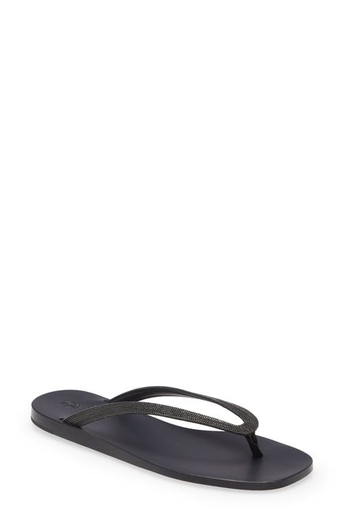 Brunello Cucinelli Monili Flip Flop Black at Nordstrom,