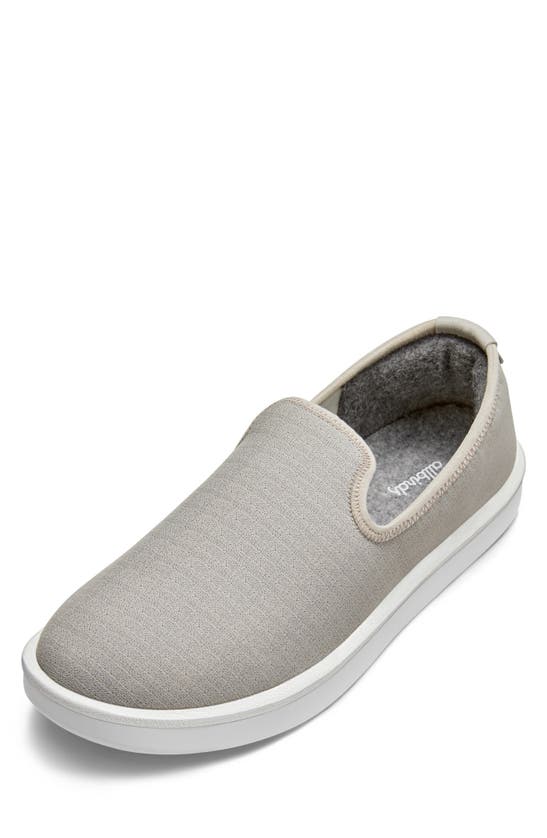 Shop Allbirds Wool Lounger Slip-on Sneaker In Pewter Grey/ Blizzard